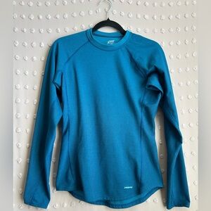 Patagonia Women’s Capilene 3 Long Sleeve Crewneck Base Layer Hiking Sz M Blue
